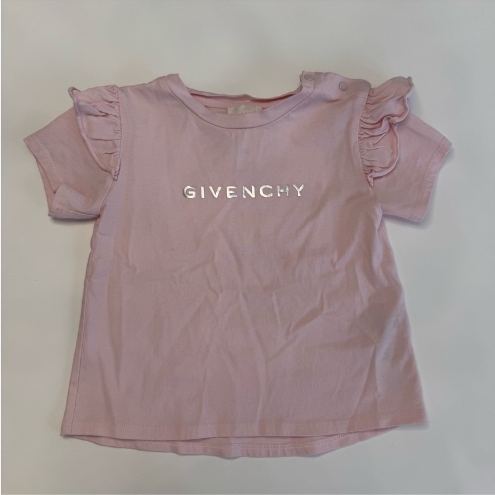 Givenchy Pink Ruffle Sleeve Tee